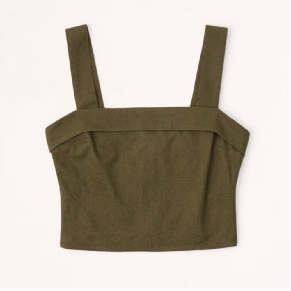 abercrombie Linen set foldover top Size S